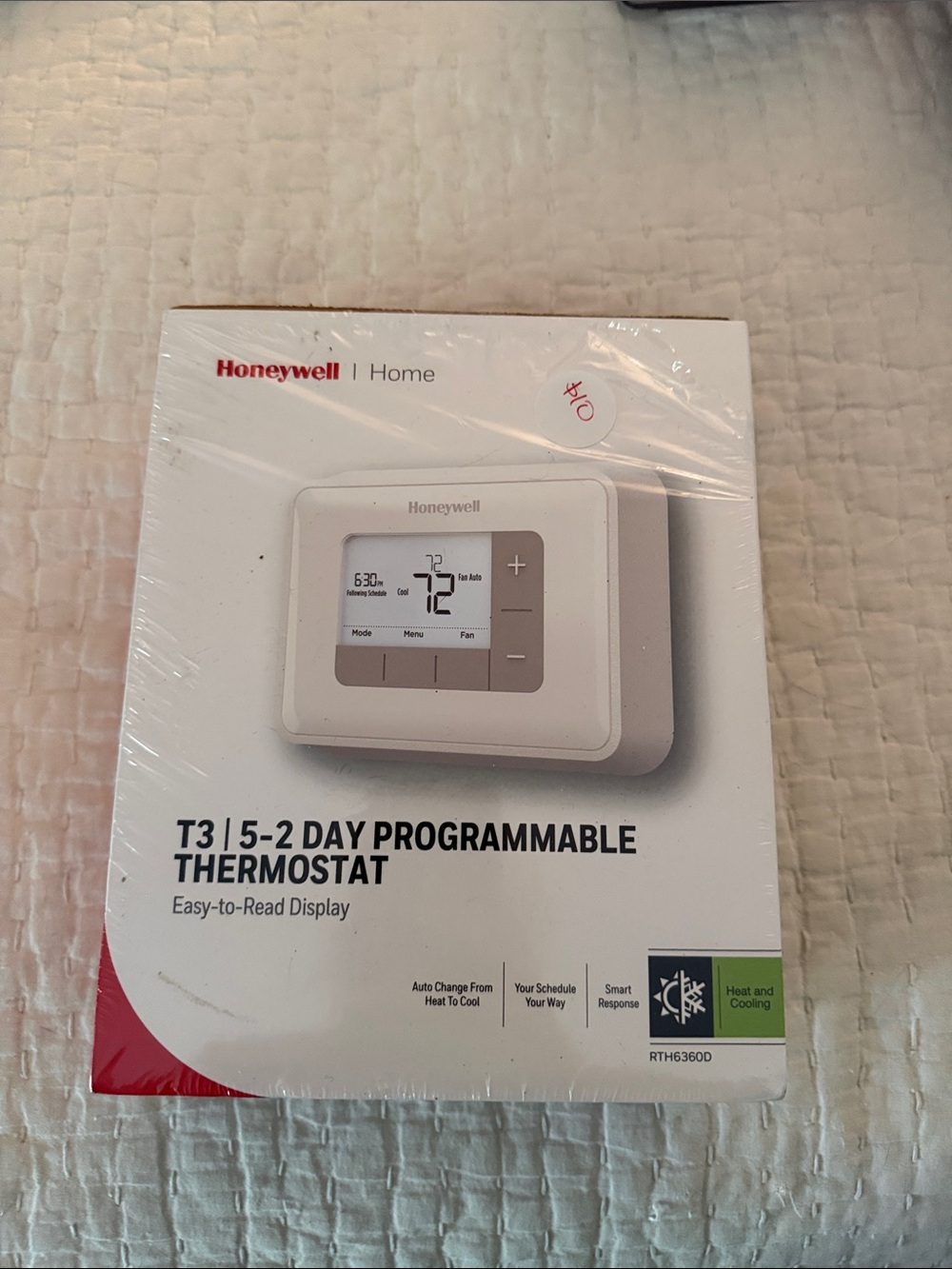Honeywell T3 5-2 Day Programmable Thermostat - White